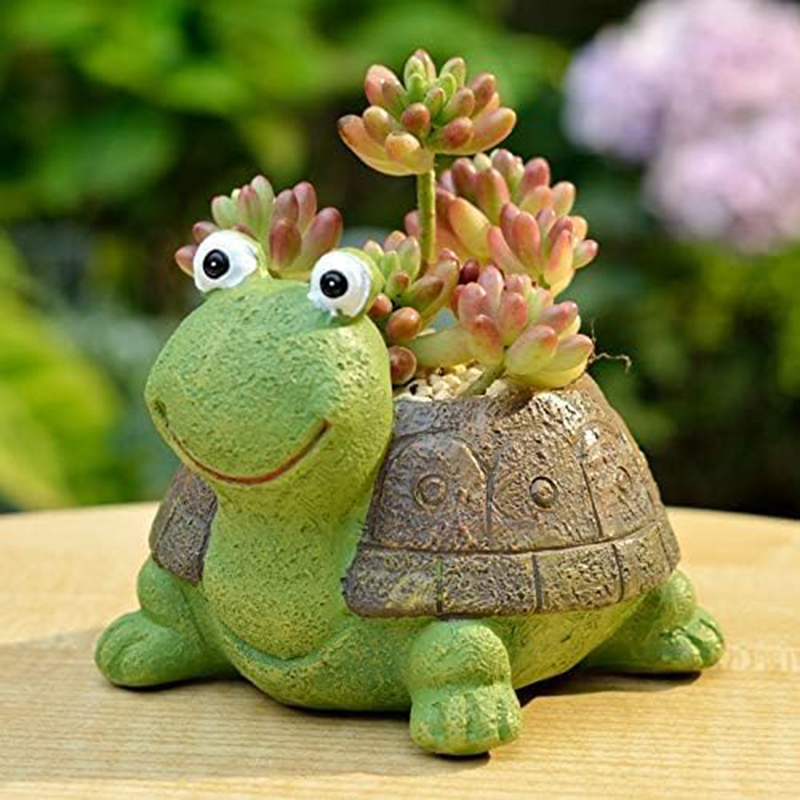 Bonsai Garden For Desk - Cute Turtle Planter Succulent Bonsai Cactus