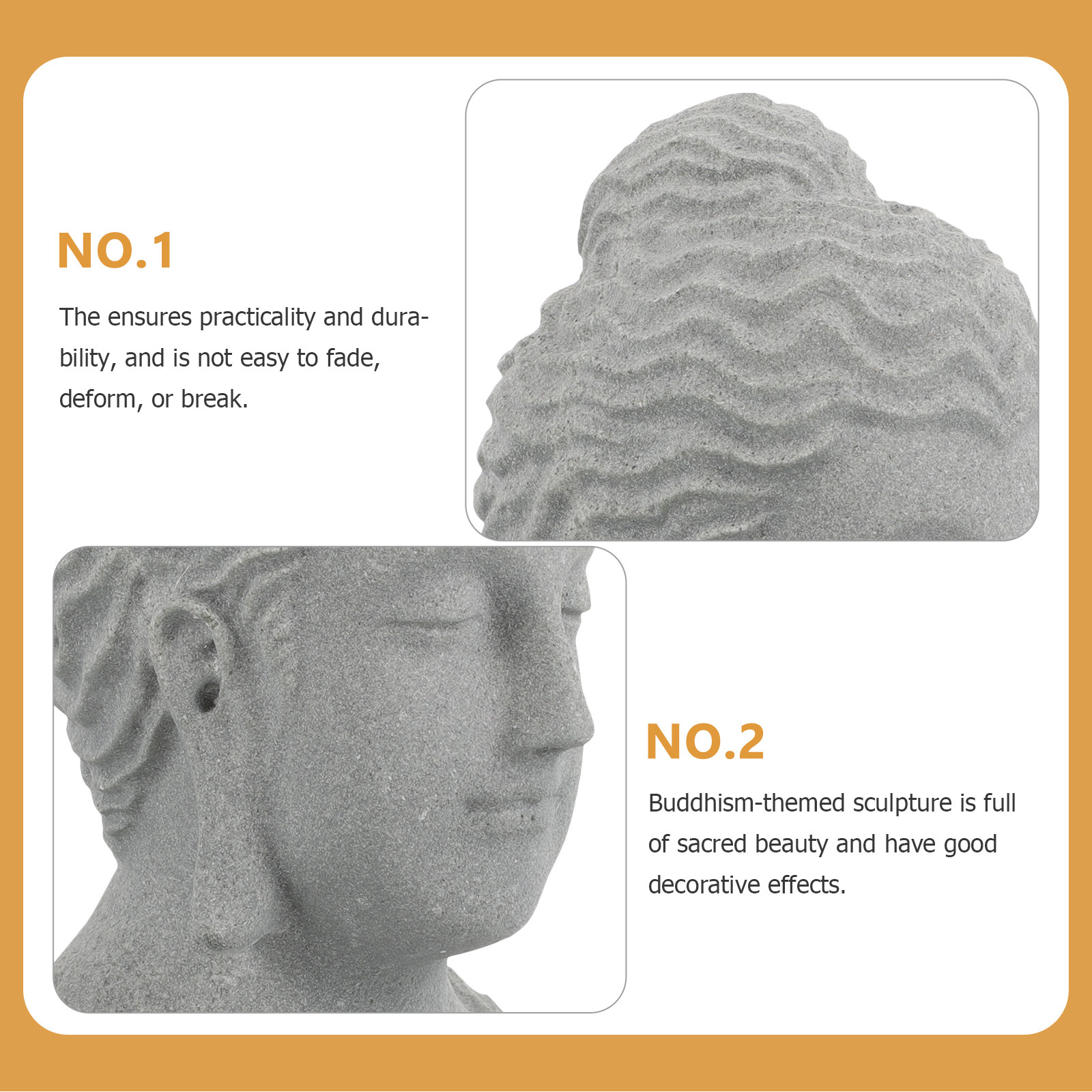 Bonsai Gardener - Meditating Buddha Head Statue for Fish