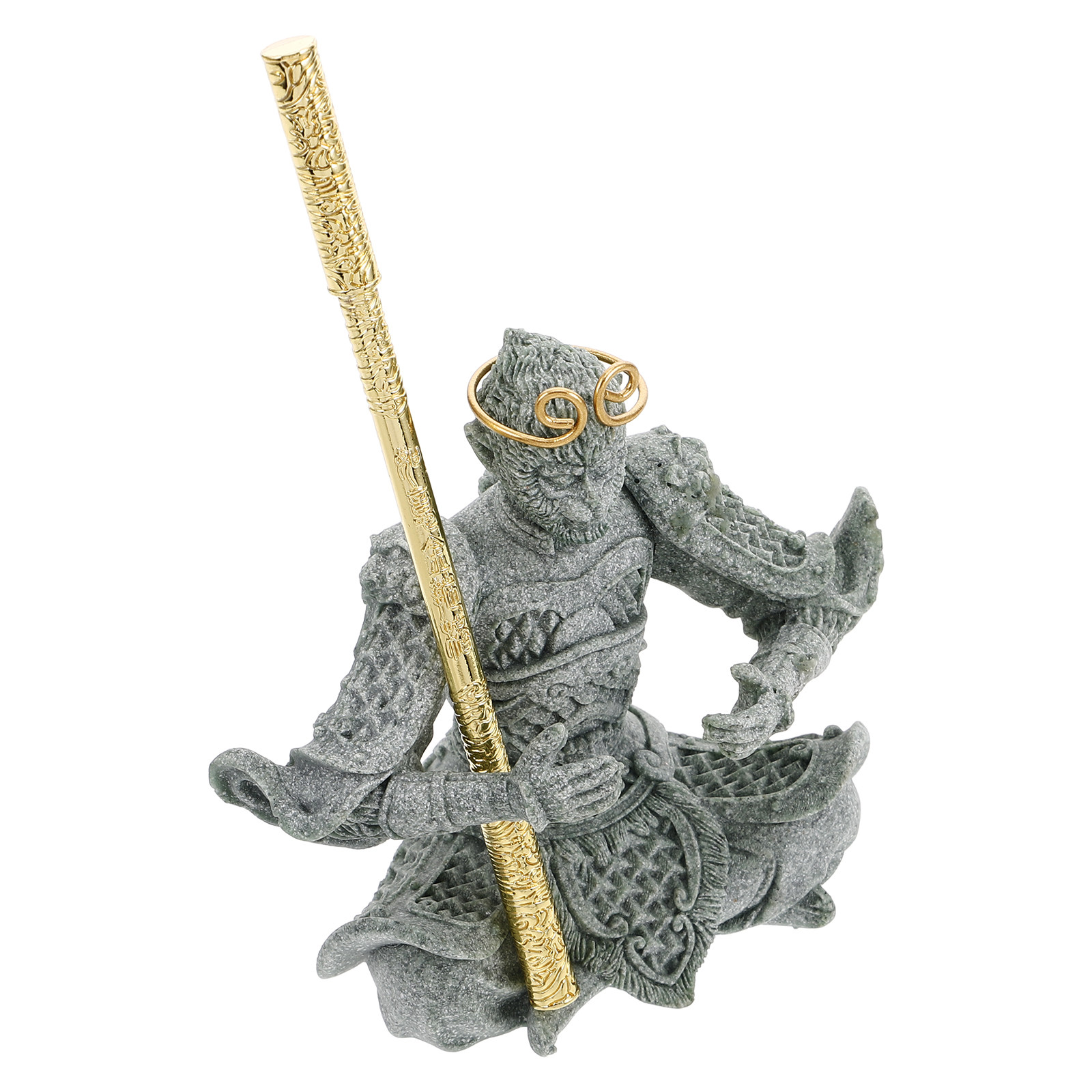 Bonsai Garden For Desk - Statue Handcrafted Sandstone Wukong Tabletop Ornament