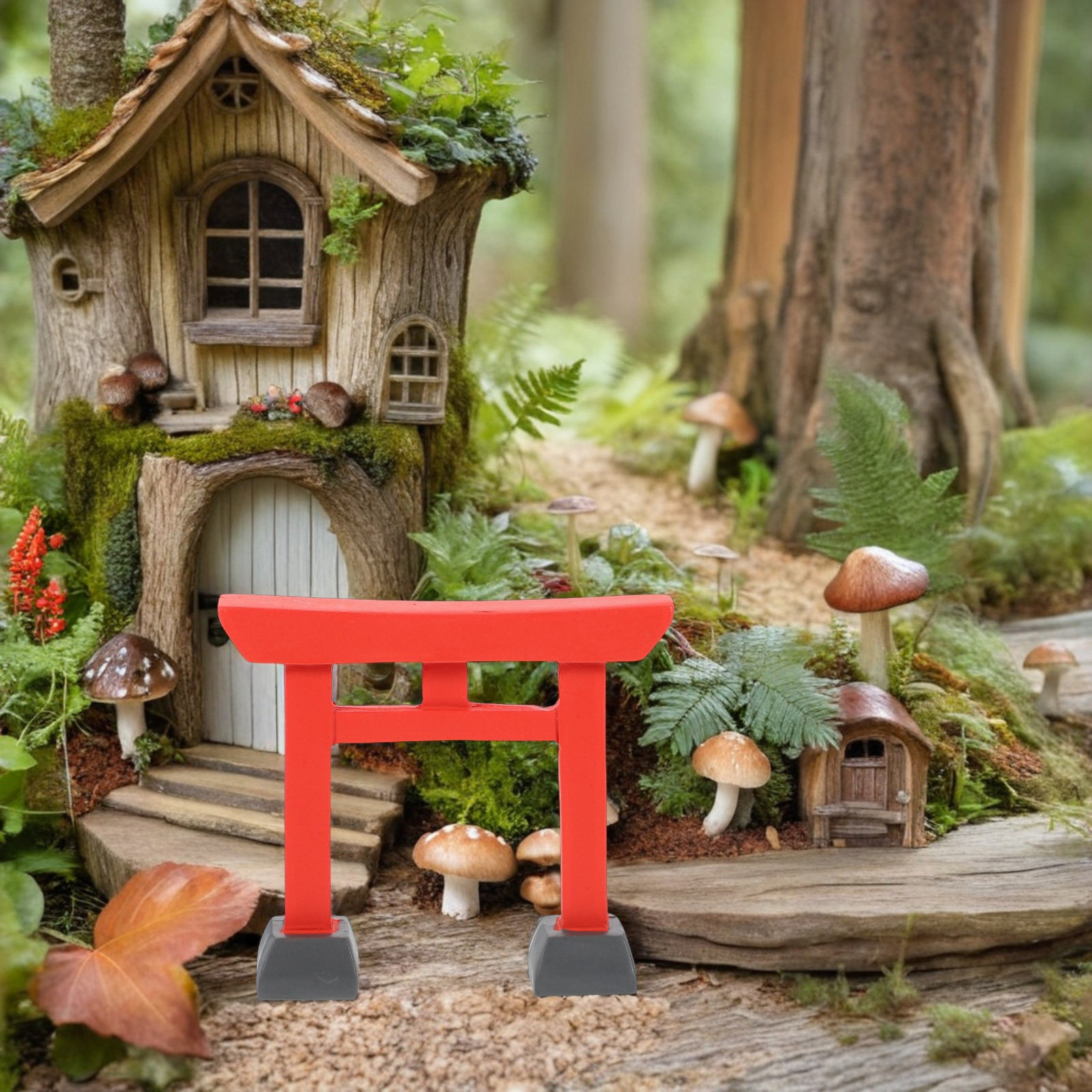 Bonsai Garden For Desk - 2Pcs Intricately Crafted Mini Torii Gate