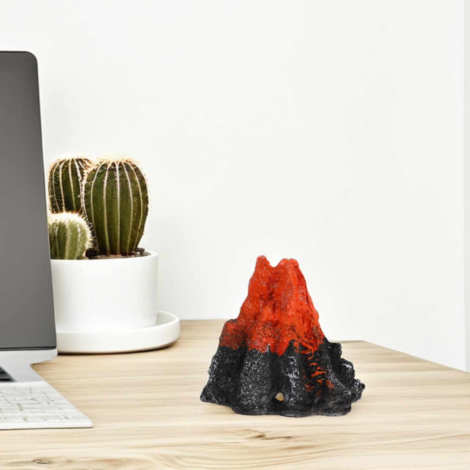 Bonsai Garden For Desk - Mini Volcano Statue Resin Handcrafted Volcanic