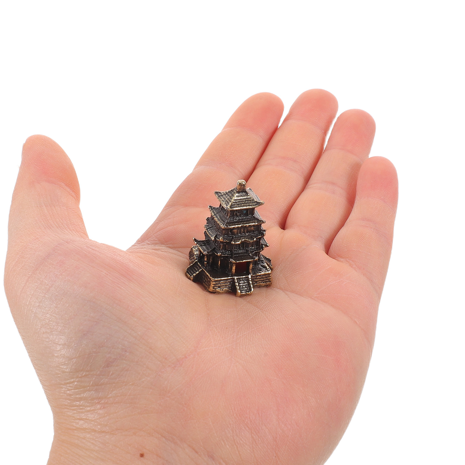 Bonsai Garden For Desk - 3Pcs Brass Feng Shui Pagoda Style