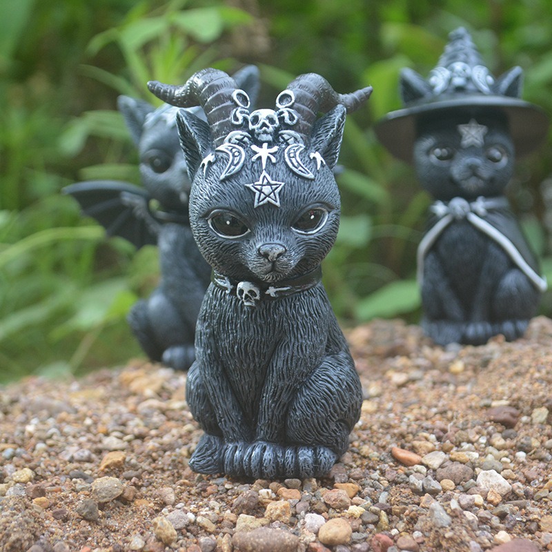 Halloween Magic Cat Resin Craf - Bonsai Garden For Desk ulasan dan harga
