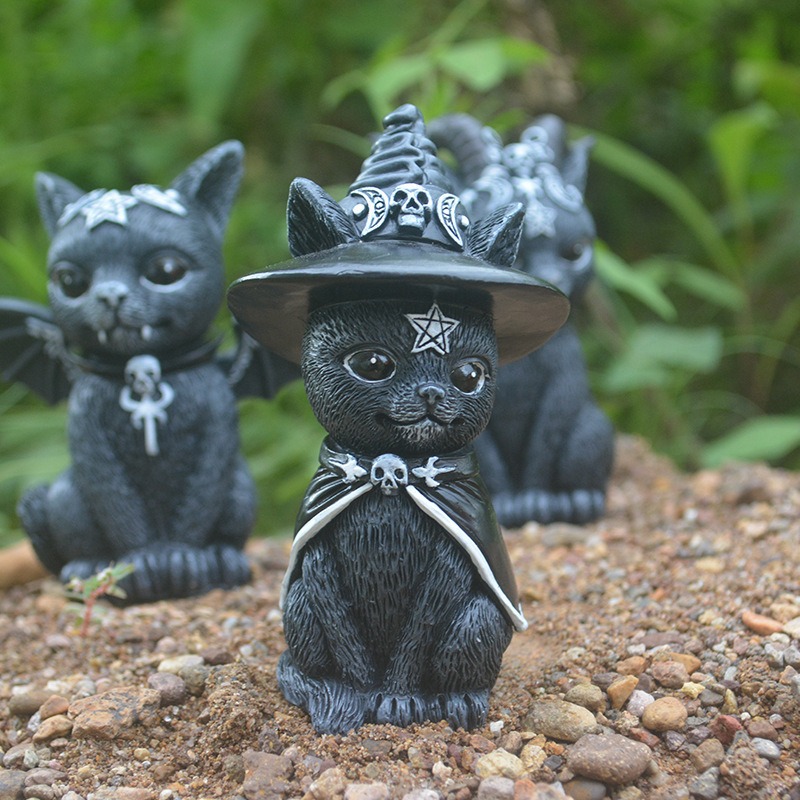 Halloween Magic Cat Resin Craf - Bonsai Garden For Desk ulasan dan harga