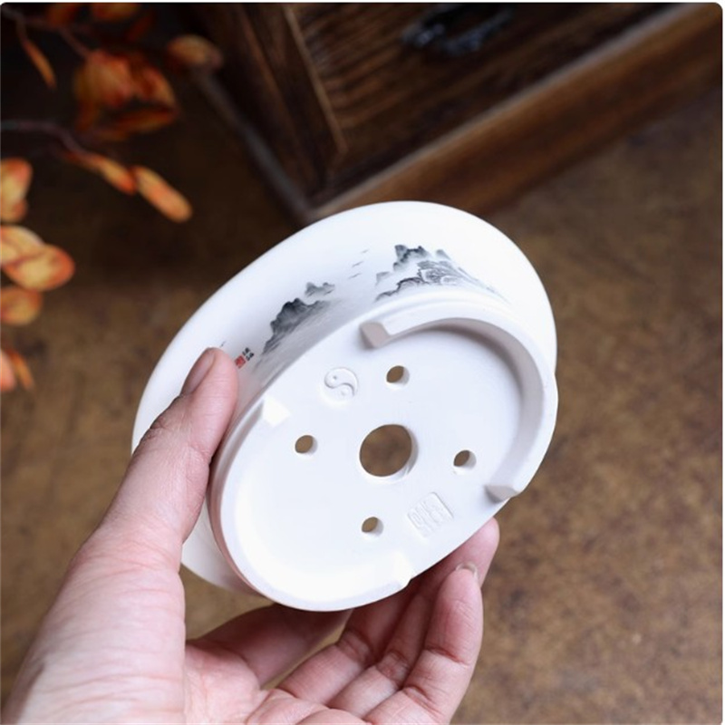 Porcelain White Oval Bonsai Po - Bonsai Garden For Desk ulasan dan harga