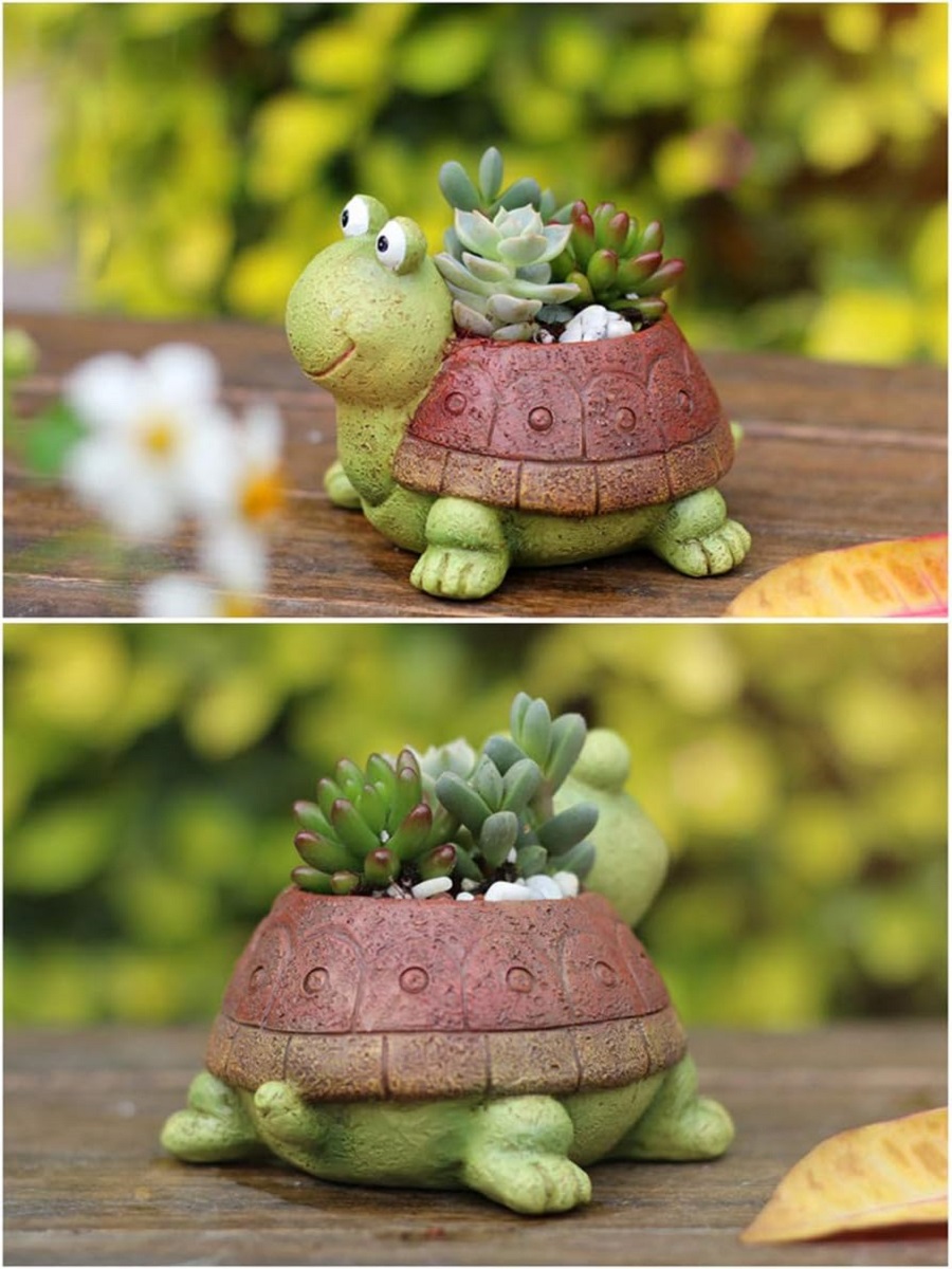 Cute Turtle Planter Succulent  - Bonsai Garden For Desk ulasan dan harga