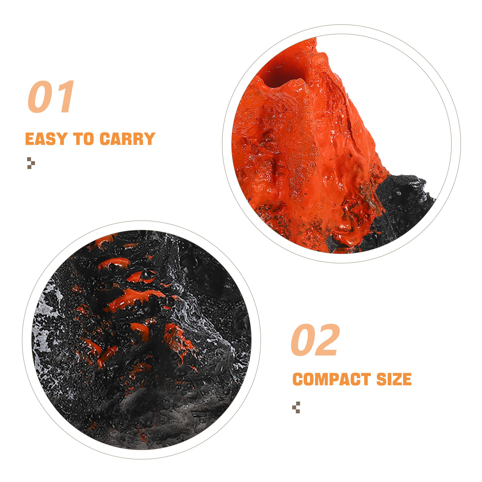 Mini Volcano Statue Resin Hand - Bonsai Garden For Desk ulasan dan harga