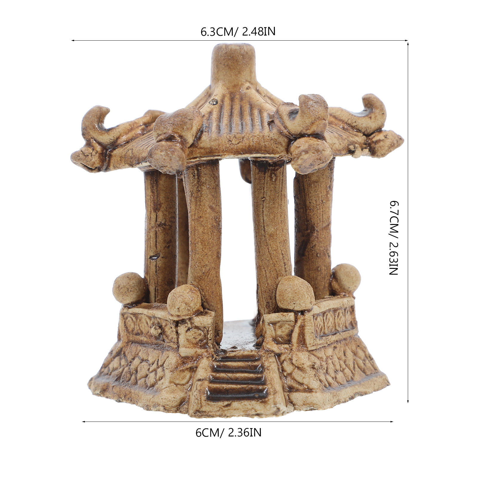 Miniature Ceramic Pagoda Hexag - Bonsai Gardener ulasan dan harga