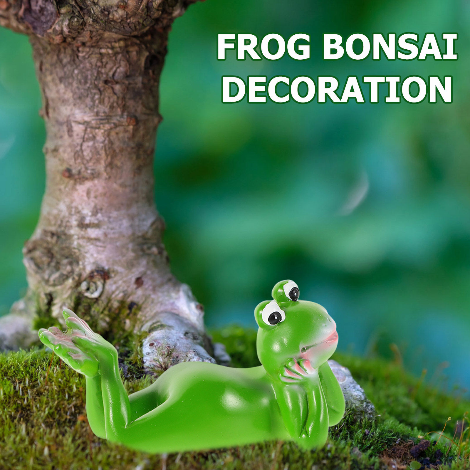 Resin Frog Garden Ornament Cut - Bonsai Garden For Desk ulasan dan harga